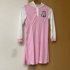【可愛い】キッズワンピース 140cm ピンク フード付き 女の子