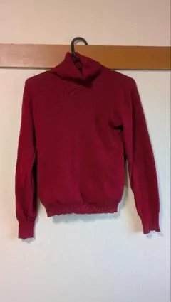 GRL カシミヤタッチタートルネックニット M ボルドー cu234