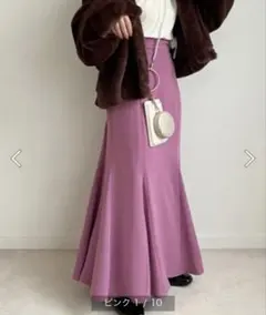 【新品タグ付き】マーメイドスカート　ピンク　バックリボン　Mサイズ　ロング