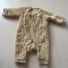 ベージュ フリースロンパース 60-70cm お値下げ可能✨️