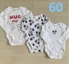 【新品訳あり】60cm H&M ミッキー♡ロンパース♡3枚セット　ディズニー