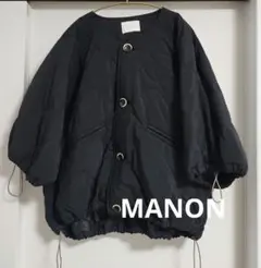 【MANON】 キルティング中綿ジャケット ブラック