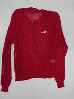 ＆コモンガルプロダクツ メッシュニットカーディガン M レッド