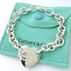 Tiffany ハートタグ ブレスレット ダイヤモンド スターリングシルバー