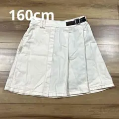 【PINK_latte】スカート風キュロット キッズS 160cm オフホワイト