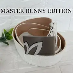 MASTER BUNNY EDITION ホワイトレザー ベルト クロコ型押しのサムネイル