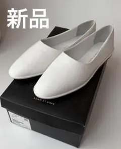 ADAM ET ROPÉ ホワイトローファー　スリッポン　牛皮　36 23㎝