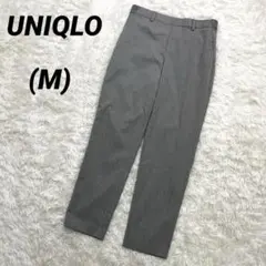 UNIQLO ユニクロ　スマートアンクルパンツ　ストライプ　グレー　ストレッチ