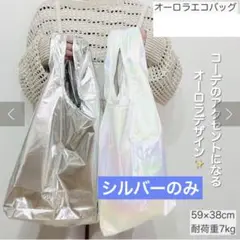 オーロラエコバッグ　シルバー