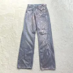 ザラ/EUR32/青/デニムパンツ/メタリック加工/オーロラカラー/カジュアル