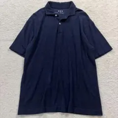 three dots パイルポロシャツ　ネイビー　Mサイズのサムネイル