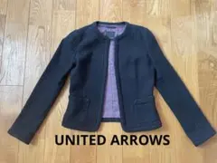 UNITED ARROWS ノーカラージャケット　ブラック