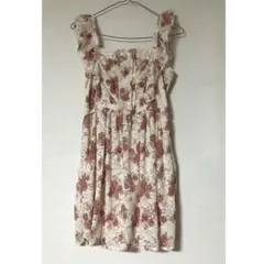 LIZLISA リズリサ　ピンク花柄フリルワンピース　総レース　姫系 ☆当時物