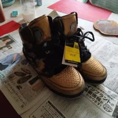JADE Street Dance Shoes ゴールド ハイカット スニーカー