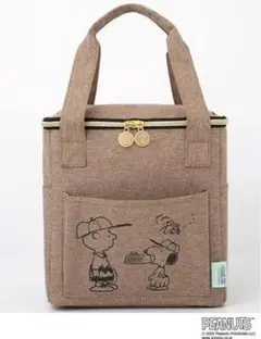 SNOOPY 保冷ができるピクニックバッグ ブラウン
