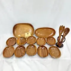 WOOD COLLECTION 天然木 木製食器 サラダボウルセット 16点