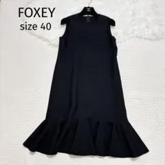 極美品♡フォクシー フリージア サマーニットワンピース ドレス 40 ブラック