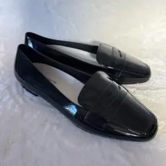 TEMPERATE レインシューズ　ローファー　黒　　39 24.5cm