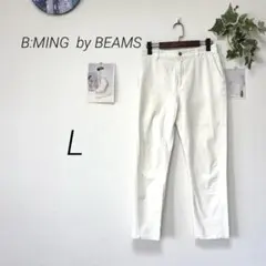 11403 B:MING by BEAMS カラーパンツ L ウエストゴム