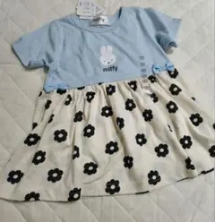 【新品】ミッフィー　半袖Tシャツ　水色　120 花柄