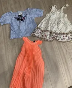 babyGap オレンジ プリーツワンピース 110cm