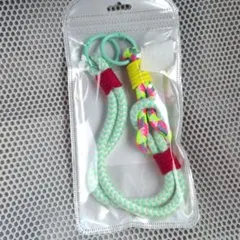 【新品未開封】スマホストラップ 全周43cm　ミント系