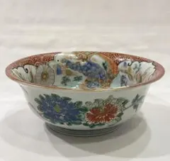 蕎麦猪口 古伊万里 江戸後期 鳳凰と宝の巻物 見込み松竹梅 色絵 無傷