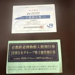 鉄道博物館50%割引券　JR西日本　株主優待　クーポン　チケットのサムネイル