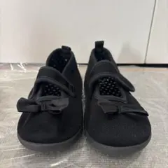 リボン付き ブラック フォーマルシューズ