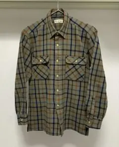 チェック柄のヘビーネルシャツ 80s 90s 古着 昭和レトロ 当時物