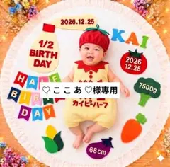 【♡ こ こ あ ♡様専用】ハーフバースデー衣装　ロンパース