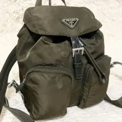 希少カラー✨PRADA プラダ ミニリュック ナイロン 三角ロゴ グレー