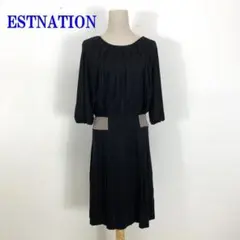 ESTNATION エストネーション ワンピース 黒 ブラック F C1009