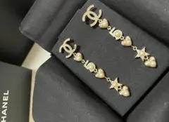 CHANEL 本物保証 豪華 ココマーク ピアス とネックレスのペアセット 