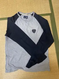 Armani Jeans 七分袖カットソー L グレー/ネイビー