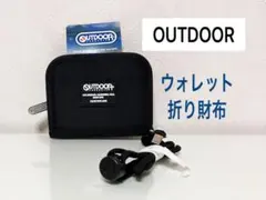 新品①OUTDOOR アウトドア 二つ折り財布 ラバーワッペン バリバリ財布のサムネイル