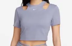 NIKE ヨガ クロップドトップス パープル XS