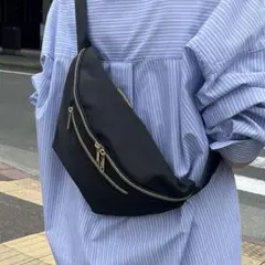 지갑 기능 첨부 발수 2way 숄더백 바디 백 블랙