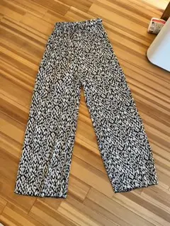 ダルメシアン柄 ワイドパンツ イージーパンツ
