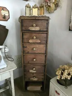 フランスアンティーク木製ブックケースキャビネット本棚/食器棚/飾り棚