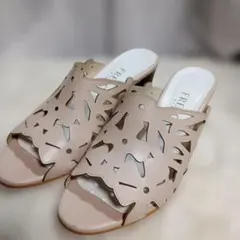 FRESCA ホワイトオープントゥサンダル