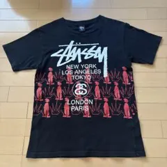 希少STUSSY グラフィックTシャツ ブラック　Sサイズ