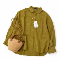 新品タグ付き　MACPHEE フレンチリネンオーバーサイズシャツのサムネイル