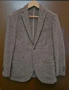 HILTON ハウンドトゥース柄 WoolテーラードジャケットABLサイズ