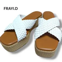 FRAY I.D クロスストラップ ウェッジソール サンダル 厚底 24.5cmのサムネイル