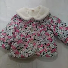 プティマイン コート　ボア　花柄　アウター　90