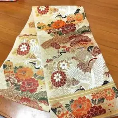 新品最高級格上丸帯豪華な鶴と富士山、鷹