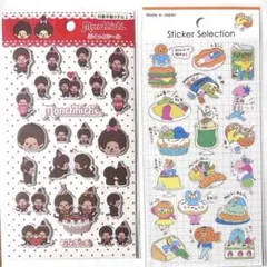 モンチッチぷくっとシール他 シール2枚セット セリア ワッツ GAIA
