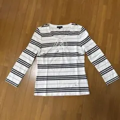 BURBERRY LONDON 長袖 カットソー ボーダー レースアップのサムネイル