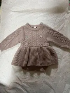 ピンク ケーブル編み ニット セーター